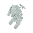 thumbnail image 3 of Douhoow 2Pcs Baby Daisy Flower Printed Suit Long Sleeve Pullover Top Long Pants, 3 of 7
