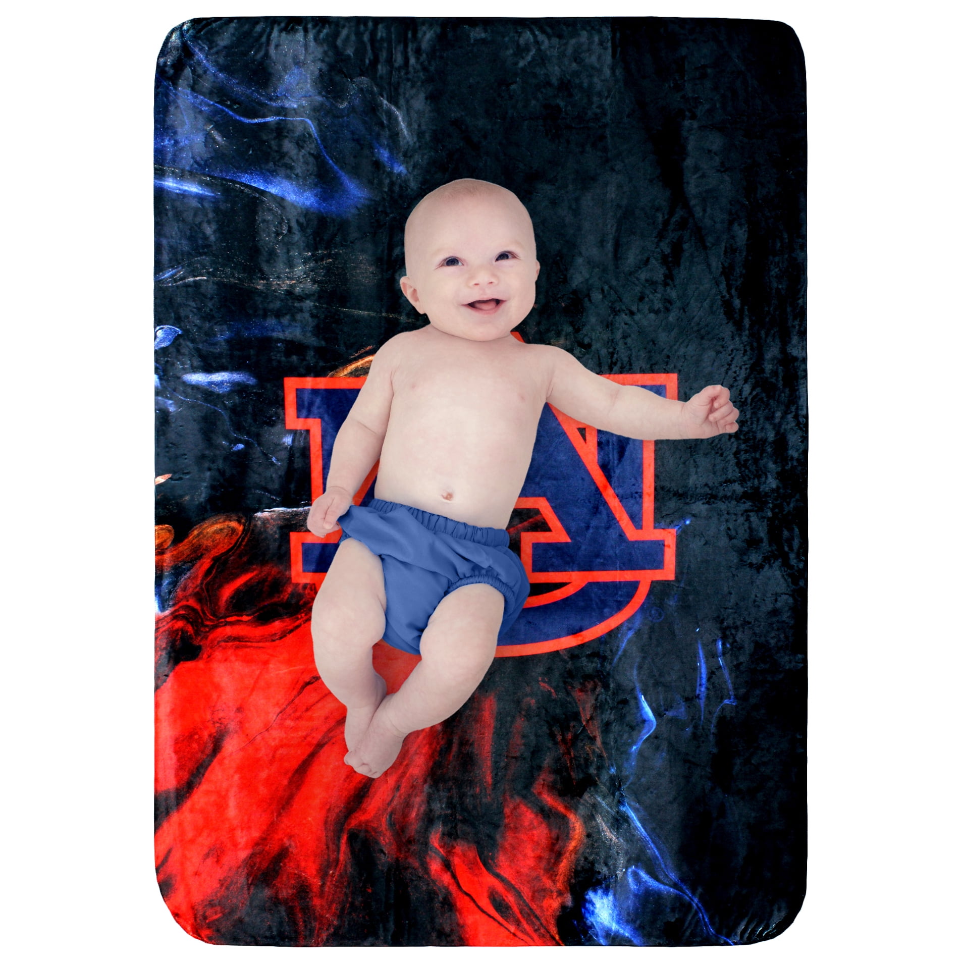 College Covers Auburn Tigers Sublimated Soft Throw Blanket, 30" x 40"