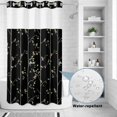 thumbnail image 2 of No Hook Shower Curtain, Sparrow Shower Curtains for Bathroom with See Through Top Window, Spring Birds on The Branches Vintage Country Black Waterproof & Washable Bath Curtain Narrow 54"x78", 2 of 9