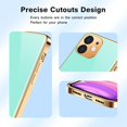 thumbnail image 3 of Case for iPhone 11 Case 6.1" Ring Stand Holder Silicone Phone Cases Soft Flexible TPU Electroplated Frame Shock-Absorption Protective Bumper Cover for iPhone 11 - Light Green, 3 of 18