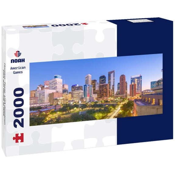 Noah Jigsaw Puzzle Houston, Texas, USA downtown park and skyline at dusk panorama 2000 pieces