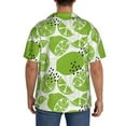 thumbnail image 5 of Xecao offers the Green Various Lemons for Men's Casual Short-sleeved Shirt, a button-up collared shirt with a pocket, perfect for beach vacations and yacht travel in the Large size., 5 of 7