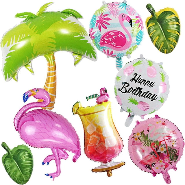 Decoración de fiesta tropical hawaiana, decoración de cumpleaños de Luau tropical hawaiana