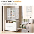 thumbnail image 5 of Ktaxon 53 Inch White Standing Metal Bird Cage with Rolling Wheel Stand, Large Vertical Parrot Cage with Storage Shelf & Pull Out Tray for Small Medium Birds, 5 of 8