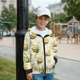 thumbnail image 5 of Xixirimido Bee Daisy Honeycomb Pattern Kids Hoodies for Boys Girls Zip Up Hoodie Sweatshirt 3D Graphic Long Sleeve Pullover Top with Pocket for Fall Winter for 6-8 Years, 5 of 8