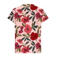 thumbnail image 4 of IchuanyiVintage Flowers V Neck Shirt for Women Boho Floral Wildflowers Graphic Tee Casual Cottagecore Summer T Shirt, 4 of 5