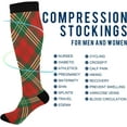 thumbnail image 4 of FREEAMG Buffalo Plaid Compression Socks Women Men Long Stocking (20-30mmHg) Travel Knee High Stockings for Athletic Sports,Running,Cycling,Nursing, 4 of 7