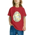 thumbnail image 5 of Riecok Matching Girl Easter Outfits Short Sleeve Summer Clothes Boys or Girls Toddler T-Shirt Cute Easter Eggs Graphic Tops 4 T Red, 5 of 5