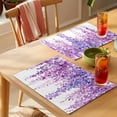 thumbnail image 4 of Placemat Set of 4 Pink Purple Lavender Placemats for Dining Table Spring Pastoral Washable Table Mats for Kitchen and Party Decor Indoor & Outdoor Use, 4 of 8