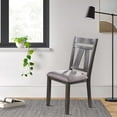 thumbnail image 6 of Lexi 24 Inch Dining Side Chair Padded Seat Set of 2 Gray Dark Brown - Saltoro Sherpi, 6 of 6