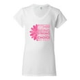 thumbnail image 2 of Wild Bobby, We Don't Know How Strong We are Until Strong is the Only Choice, Breast Cancer Awareness, Women Standard V-Neck Tee, White, Large, 2 of 4