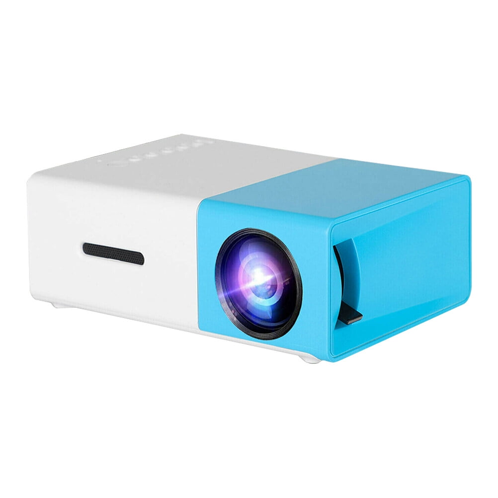 Mini projector LED Projector Portable Home Cinema Media Player Equipment US Plug (Sky Blue