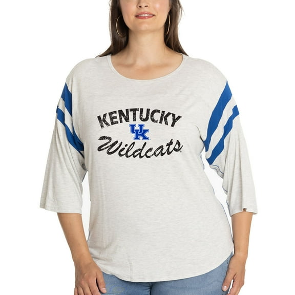 Women's Ash Kentucky Wildcats Sabrina 3/4-Sleeve Jersey T-Shirt