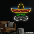 thumbnail image 2 of Craftnamesign Sombrero Hat Neon Sign, Mexican Restaurant Decor, LED Sign, 2 of 4
