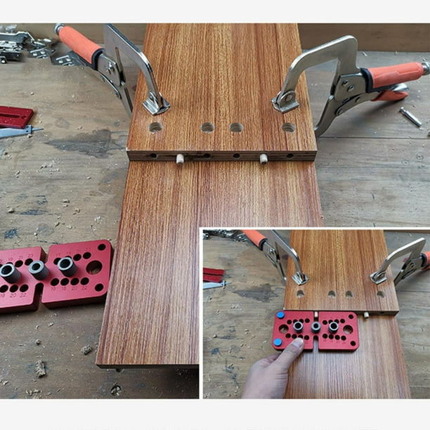 Dowel Jig Kit with Auxiliary Tools Punch Locator 8 10 15mm Self