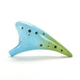 thumbnail image 1 of Ocarina 12 agujeros de cerámica Ocarina Alto C Instrumento musical de estilo estrellado con cordón de música Bolsa protectora de partituras para amantes y aprendices de música Tomshoo Ocarina, 1 of 6