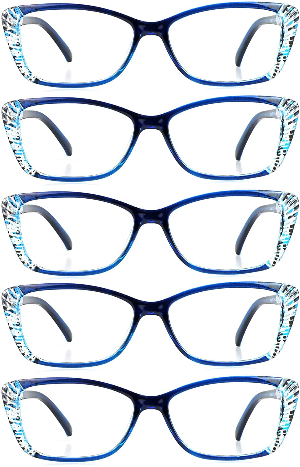 5 Pairs Reading Glasses, Blue Light Blocking Glasses, Computer Reading
