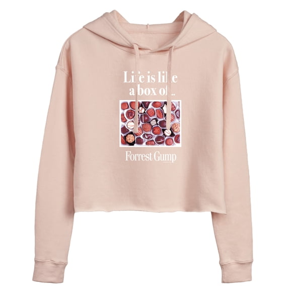 Forrest Gump - Life Is Like A Box Of Chocolates - Juniors Cropped Pullover Hoodie