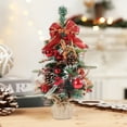 thumbnail image 4 of Fiudx Ofertas relámpago Mini árboles de Navidad artificiales, juego de árbol de Navidad para decoración de escritorio, árbol de Navidad de mesa, para decoraciones de mesa navideñas, 4 of 7