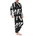 thumbnail image 2 of Honeii I love Math Pattern Mens Pajamas Set,2pcs Men's Lounge Long Sleeve Sleep Shirt and Pajama Bottoms Sleepwear Set,Mens Pjs Sets-X-Large, 2 of 7