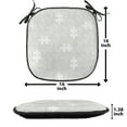 thumbnail image 5 of Grey Chair Seating Cushion Set of 4, Abstract Puzzle Patterns in Simple Background Shabby Mosaic Ornament Idea, Seat Pads for Office with Anti-slip Backing, 16"x16", Grey, by Ambesonne, 5 of 7