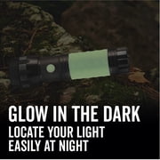 Rayovac Mini LED Flashlight with Glow in the Dark Rubber Grip, 3 AAA Batteries Included