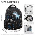 thumbnail image 5 of Xixirimido Dinosaur Music Notes Black Print Kids Backpacks for Boys, 17 Inch Large Capacity Backpack Toddler Elementary Schoolbag for Teens Students Lightweight Durable Bookbag, 5 of 8
