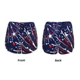 thumbnail image 3 of Susaid Red White Blue Fireworks 1 Print Women's High Waisted Running Shorts Quick Dry Athletic Gym Track Workout Shorts Zip Pocket-X-Large, 3 of 7
