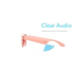 thumbnail image 6 of SKCT Smart Glasses, Bluetooth Sunglasses with Polarized lenses, Bluetooth Audio & Hands Free Calling, Open Air Audio, Auto On/Off, Pink with Black Lenses, 3 styles Switchable Lenses, 6 of 6