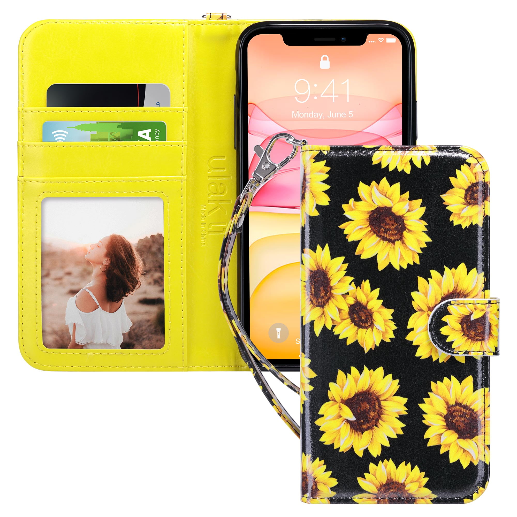 iPhone 11 Case with Card Holder PU Leather Flip Cover with Kickstand Magnetic Closure TPU Shockproof Interior Protective Case for iPhone 11 6.1 Inch Rose Gold ULAK iPhone 11 Wallet Case