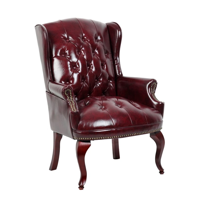 boss office products wingback burgundy product
