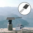 thumbnail image 4 of 1 Set of Stainless Steel Grill Plate Handheld Griddle Pan Flat Bottom BBQ Plate Portable Cooking Tray, 4 of 7