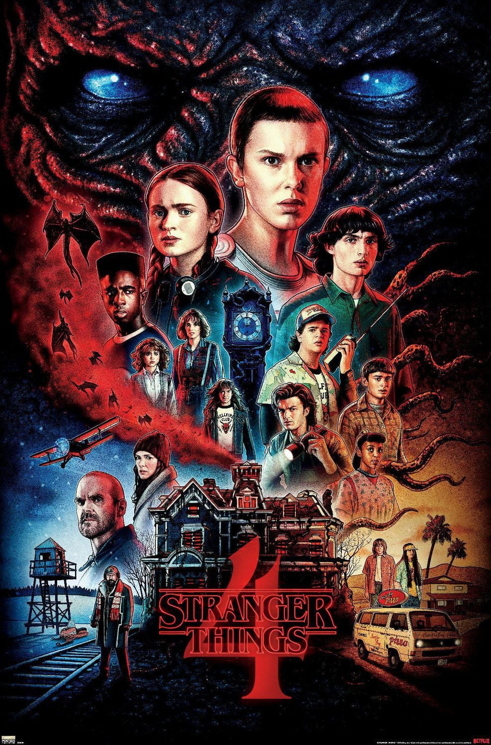 Netflix Stranger Things: Season 4 - One Sheet Wall Poster, 22.375" x 34" Framed