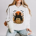 thumbnail image 6 of Black Cats Pumpkin Vintage - Womens Lightweight Garment Dyed Sweatshirt, 6 of 9