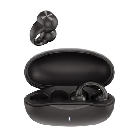 RBCKVXZ Ear-Clip Wireless Headphones Bluetooth 5.3 Wireless Open Ear Clip Headphone Mini Sport Running Earring Earphone Noise Cancelling Birthday Gifts Black