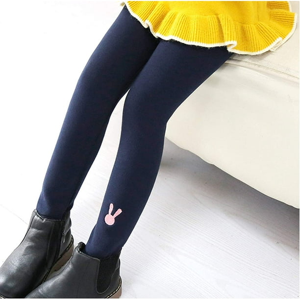 Girls Winter Warm Fleece Lined Leggings Kids Thick Velvet Tights