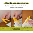 thumbnail image 4 of JUNZHIDAO 3pcs Silicone Automatic Bookmarks, Book Marks Gifts for Reading Women, Men, Kids, Book Lovers, Readers, Unique Cute Book Accessories, Stay in Place and Follow as You Read, 4 of 7