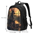 thumbnail image 4 of Yiaed Sunset Meditating Doberman Print Laptop Backpack,Business Travel Durable Laptops Backpack with USB Charging Port,Water Resistant College Computer Bag, 4 of 5