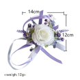thumbnail image 2 of Artificial Flowers for Outdoors White Wrist Flower And Corsage, Corsage Prom Decoration, Rose Corsage, Wrist Flower Corsage Wristband Set for Wedding Anniversary Prom Party (B), 2 of 2