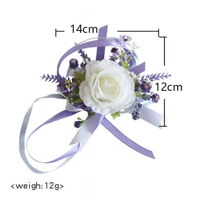 Buy 2 get 10% off White Wrist Flower And Corsage, Corsage Prom Decoration, Rose Corsage, Wrist Flower Corsage Wristband Set For Wedding Anniversary Prom Party