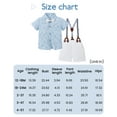 thumbnail image 4 of WISDOM Toddler Boy Clothes Formal Outfit Bowtie Dress Shirt Suspender Pants Cotton Fabric 3pcs Set, 4 of 8