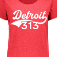 thumbnail image 4 of Inktastic Detroit 313 Women's Plus Size T-Shirt, 4 of 5