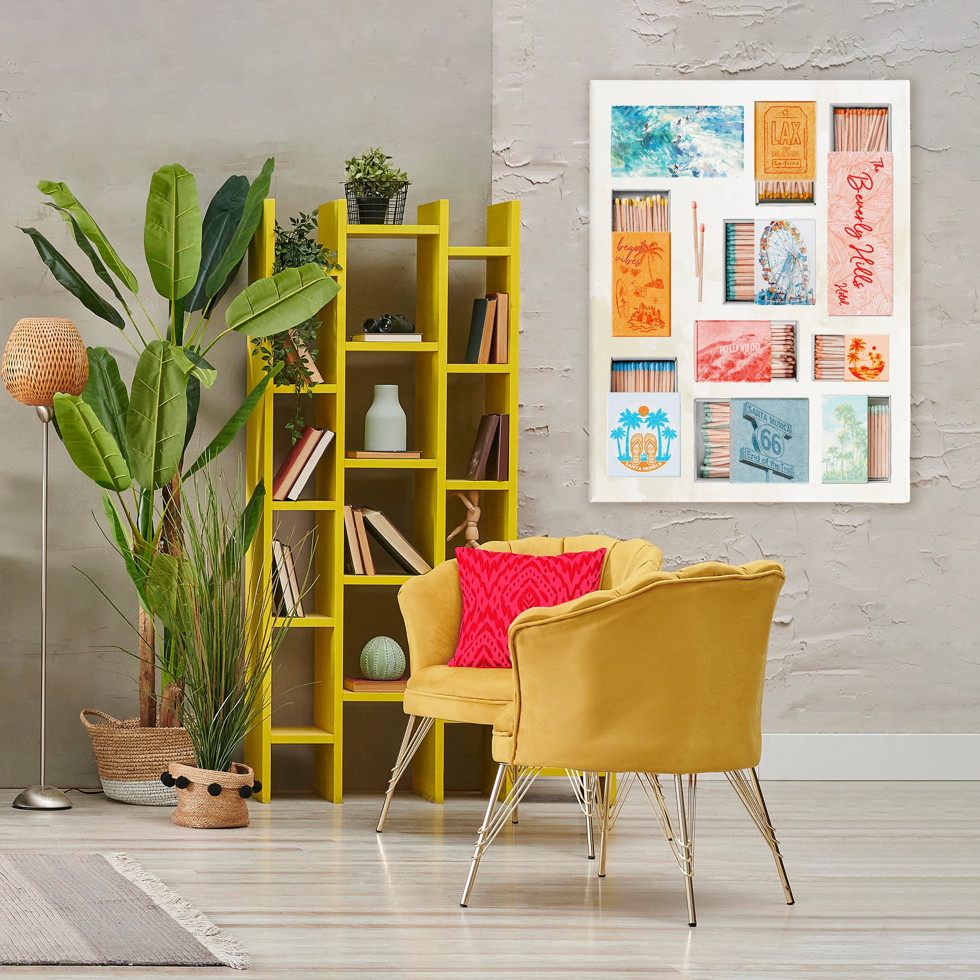 California Beach Matchboxes Canvas Wall Art, design by Ziwei Li