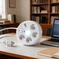 thumbnail image 6 of Home Decor Round Power Strip With USB Charging Ports & Night Light – Surge Protector Power Extension With Design Ideal 6.3", 6 of 7