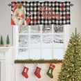 thumbnail image 4 of Valances for Windows Merry Christmas Rod Pocket Cafe Window Treatments Valance Curtains for Kitchen Bathroom Laundry Basement Windows 56"x16", 4 of 7
