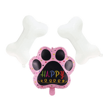 Paw Pink Print and Bone Balloon Set for Pet Themed Parties and Celebrations