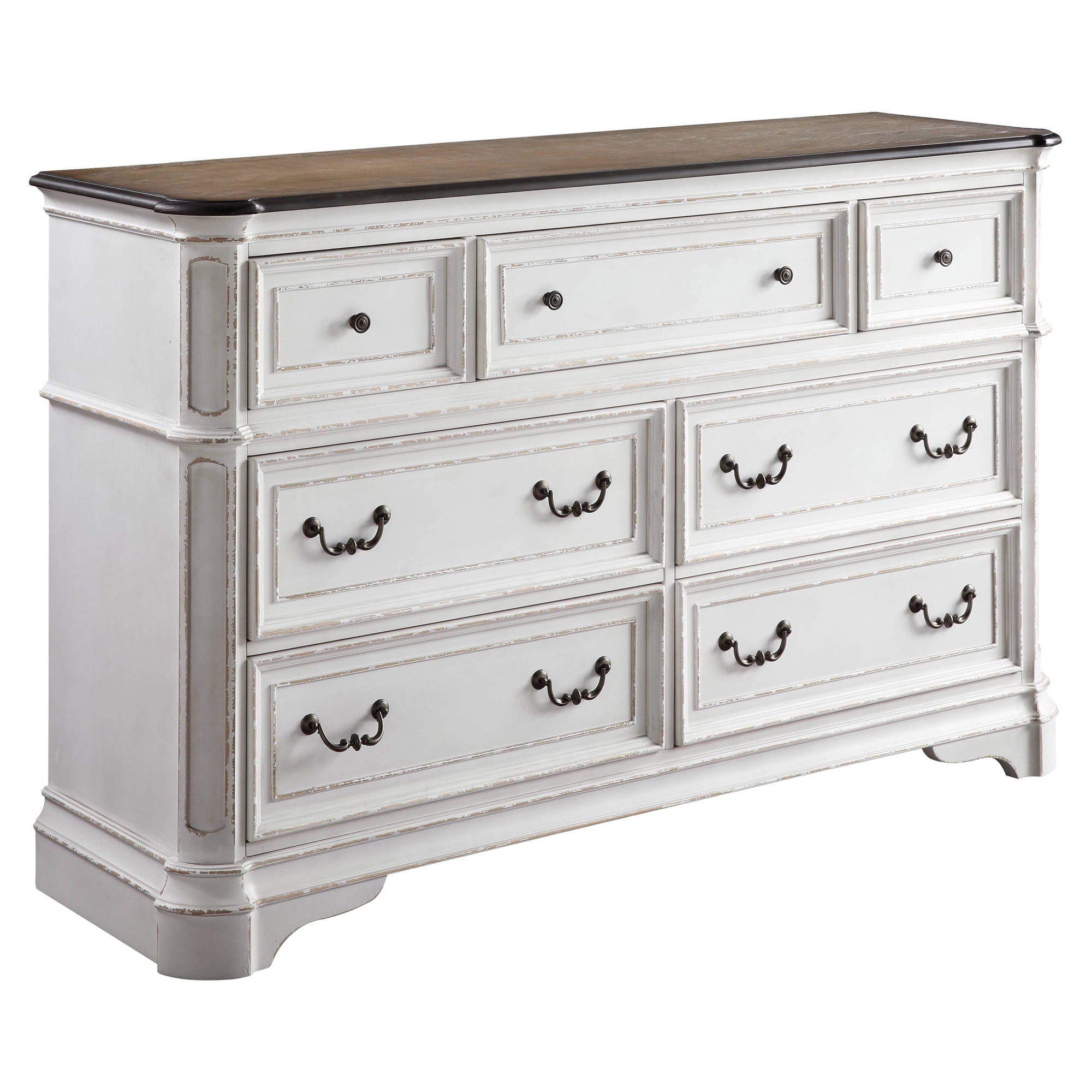 ACME Florian Dresser in Antique White and Oak