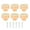 White, variant on HONITANO Style Drawer Knobs Plastic for Interior Design 6 Sets