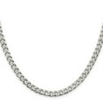 thumbnail image 7 of Auriga Fine Jewelry 925 Sterling Silver Polished 5 mm Curb Chain Necklace for Women 26", 7 of 7