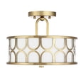 thumbnail image 2 of Trade Winds Courtland Semi-Flush Mount Ceiling Light in Natural Brass, 2 of 6